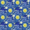 100% Cotton Digital Fabric Starry Night Painting Art 140cm Wide