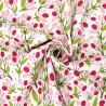 Polycotton Fabric Berry Good Floral Flowers