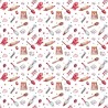 100% Cotton Digital Fabric Bake Off Baking Cooking 140cm Wide