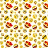 100% Cotton Digital Fabric I Love Emojis 140cm Wide