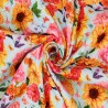 Cotton Corduroy Fabric Sunflower Spring Floral