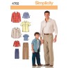 Boys and Men Shirts and Pants Simplicity Fabric Sewing Patterns 4760
