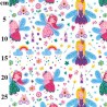 Polycotton Fabric Fairies Fairy Rainbow Fantasy Nursery Kids Childrens