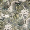 Italian Soft Plush Velvet Digital Print Fabric Utopia Silver 150cm Wide