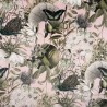 Italian Soft Plush Velvet Digital Print Fabric Utopia Baby Pink 150cm Wide