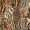 Italian Soft Plush Velvet Digital Print Fabric Bokara Tiger 150cm Wide
