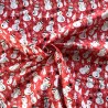 100% Organic Cotton Poplin Fabric Snowman Snow Christmas Xmas Festive