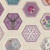 100% Cotton Fabric Lewis & Irene Celtic Dreams Hexagons Animals Floral Flower