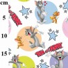 100% Cotton Fabric Digital Tom & Jerry Cat vs Mouse 150cm Wide