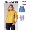 New Look Sewing Pattern N6708 Misses Top With Two Piece Raglan Sleeves