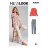 New Look Sewing Pattern N6712 Misses Top Front, Back Pleat Detail Slim Trousers