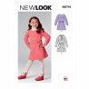 New Look Sewing Pattern N6714 Childrens Dress Elasticated Waist With Hood Option