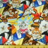 Playful Kittens In Blankets 100% Cotton Fabric