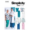 Simplicity Sewing Pattern 5443 Misses' & Men's and Plus Size Scrubs
