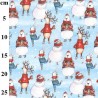 100% Cotton Digital Fabric Rose & Hubble Christmas Polar Bear Snowman Xmas
