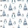 100% Cotton Digital Fabric Rose & Hubble Christmas Tree Penguins Xmas