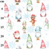 100% Cotton Digital Fabric Rose & Hubble Christmas Gnomes Reindeer Snowman Xmas