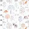 100% Cotton Digital Fabric Rose & Hubble Christmas Winter Wonderland Animal Xmas