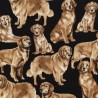 100% Cotton Fabric Timeless Treasures Golden Retriever Dogs Dog Puppy Pups