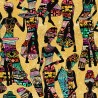 100% Cotton Fabric Timeless Treasures Aztec Kenya Rainbow Ladies Silhouette