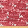 100% Cotton Fabric Nutex Britannia Windham London Business Names Vintage Red