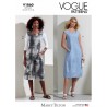 Vogue Sewing Pattern V1860 Misses' Dress Semi Fitted Bust Mid Calf Length