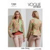 Vogue Sewing Pattern V1865 Misses' Lined Jacket Peplum Back Asymmetric Front