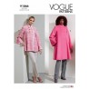 Vogue Sewing Pattern V1866 Misses' A-lined Coat Mandarin Collar Flared Sleeves
