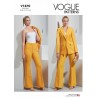 Vogue Sewing Pattern V1870 Misses' Semi Fitted Jacket and Trousers 2 Piece Set