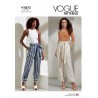 Vogue Sewing Pattern V1873 Misses' Paperbag Waist Trousers Length Variations