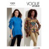 Vogue Sewing Pattern V1875 Misses' Peplum Top With Stand Collar