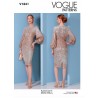 Vogue Sewing Pattern V1841 Misses' Lined Dress Bishop Sleeves Ending in Cuffs
