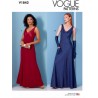 Vogue Sewing Pattern V1842 Misses' Dress Sweetheart Neckline Empire Waist Bodice