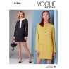 Vogue Sewing Pattern V1844 Misses' Dress Epaulettes and Centre Front Button Trim