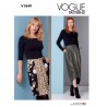 Vogue Sewing Pattern V1849 Misses' Button Front Skirt Side Front Pockets