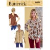 Butterick Sewing Pattern B6855 Misses' V-neck Top Center Front Pleat