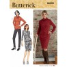 Butterick Sewing Pattern B6858 Misses Dress Top Trousers Lapped Collar