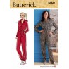 Butterick Sewing Pattern B6861 Misses Jumpsuit Hood or Collar Tapered Legs Belt