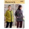 Butterick Sewing Pattern B6863 Misses Zip Up Hoodie Jacket Front Pockets