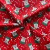 100% Cotton Fabric Christmas Reindeer Faces Candy Cane Xmas Festive 160cm Wide