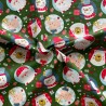 100% Cotton Fabric Merry Christmas Circles Santa Snowman Xmas Festive 160cm Wide