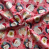 100% Cotton Fabric Merry Christmas Circles Santa Snowman Xmas Festive 160cm Wide