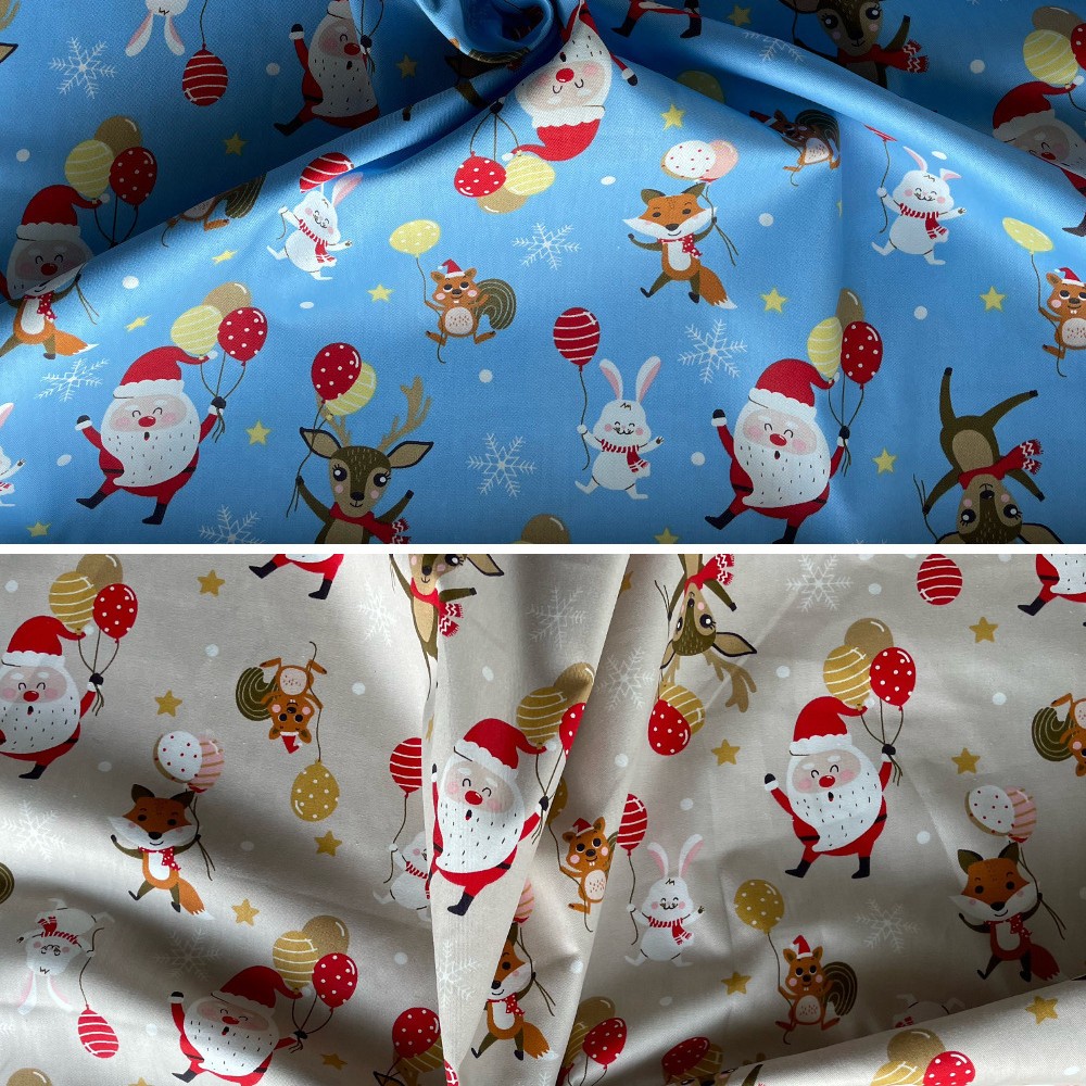 Make A Wish Festive Filled Stars Christmas Xmas 100% Cotton Fabric 140cm Wide 