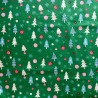 100% Cotton Fabric Christmas Tree Snowflakes Festive Xmas 160cm Wide