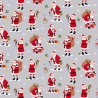 100% Cotton Fabric Makower Merry Christmas Santa Father Xmas Festive