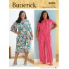 Butterick Sewing Pattern B6826 Misses Wrap Dress Jumpsuit With Sleeve Variations