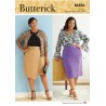 Butterick Sewing Pattern B6836 Misses' Straight Skirt Overlay with Belt