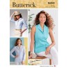 Butterick Sewing Pattern B6842 Misses' Semi Fitted Shirts Raised Neckline