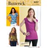 Butterick Sewing Pattern B6847 Misses' Cow Neck Top Draped Front