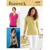 Butterick Sewing Pattern B6848 Misses' Close Fitting T shirt Tank Tops